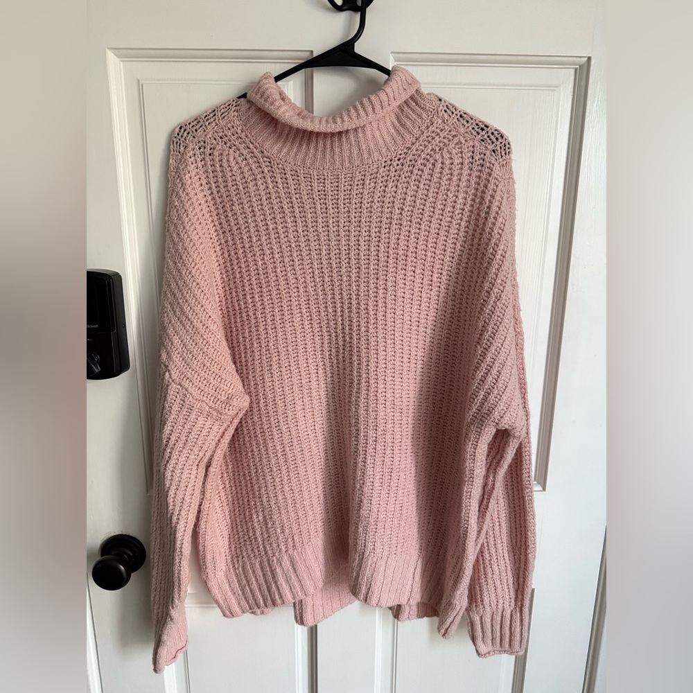 American Eagle Outfitters Soft Pink Turtleneck Sweater